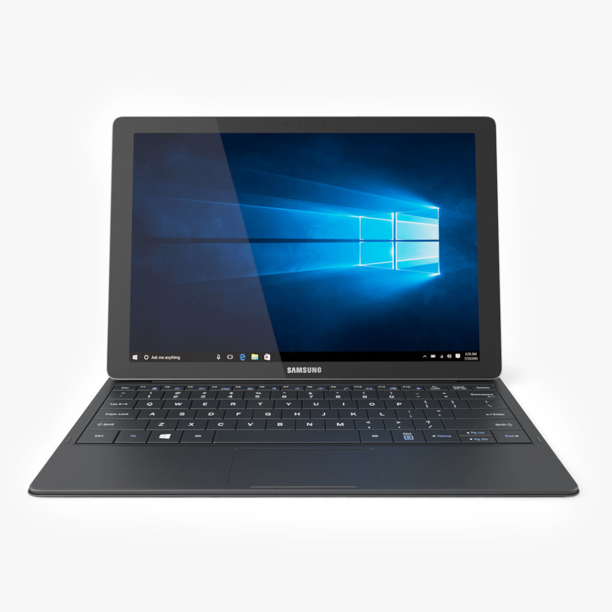 Samsung Galaxy TabPro S Black with Keyboard 3D model_1