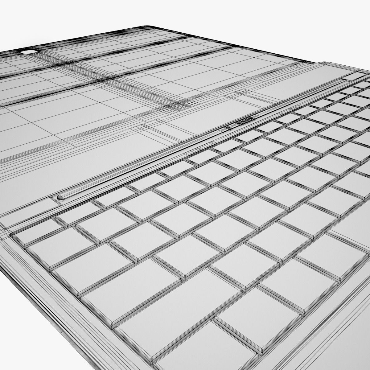 Samsung Galaxy TabPro S Black with Keyboard 3D model_22