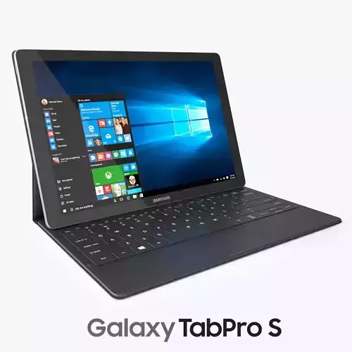 Samsung Galaxy TabPro S Black with Keyboard 3D model