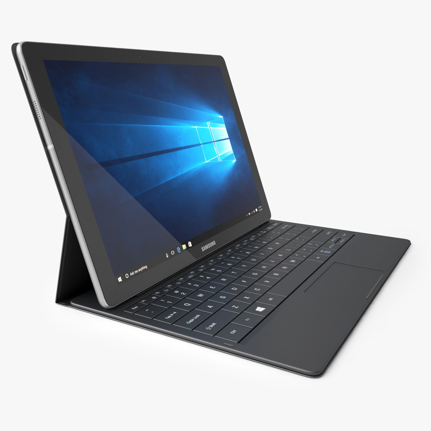 Samsung Galaxy TabPro S Black with Keyboard 3D model_3