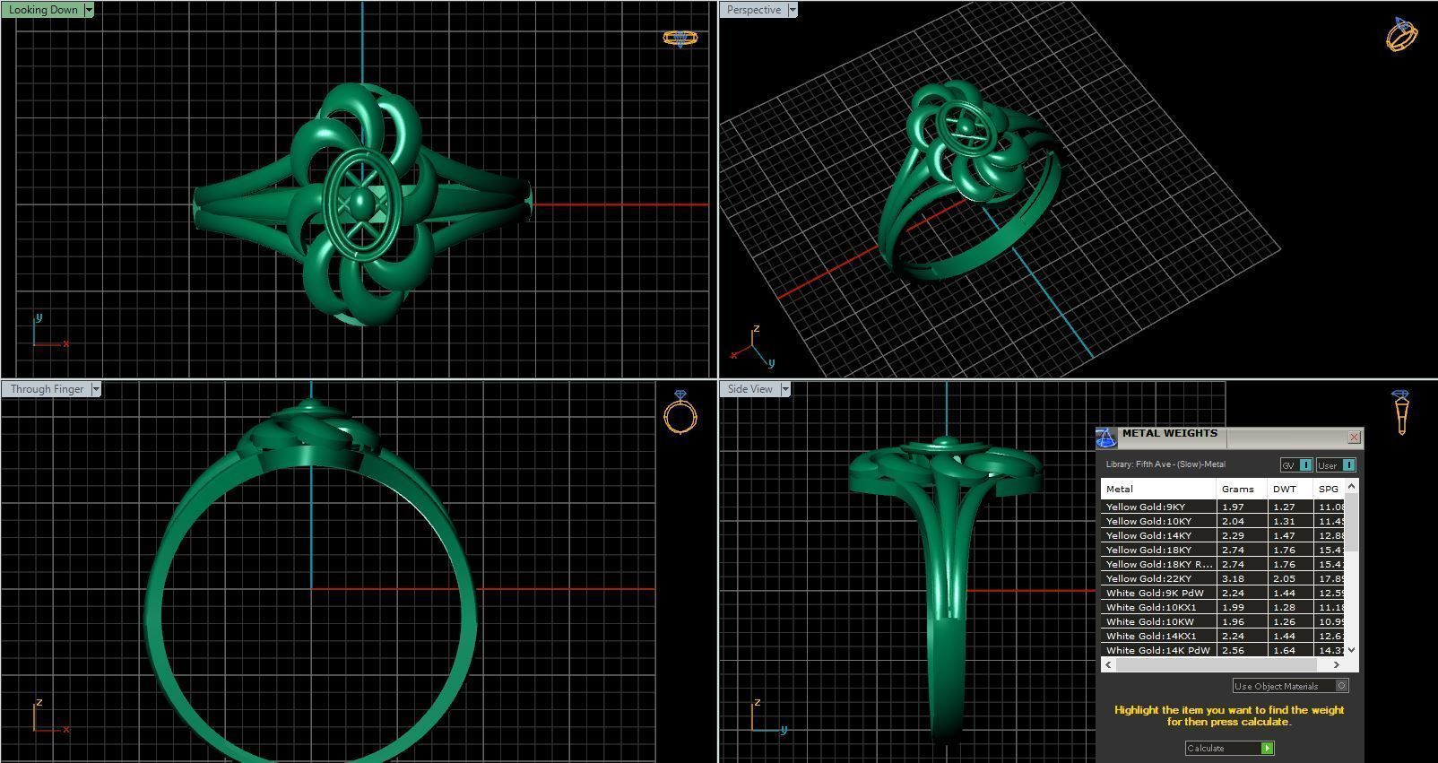 Rings ring 3D print model_1