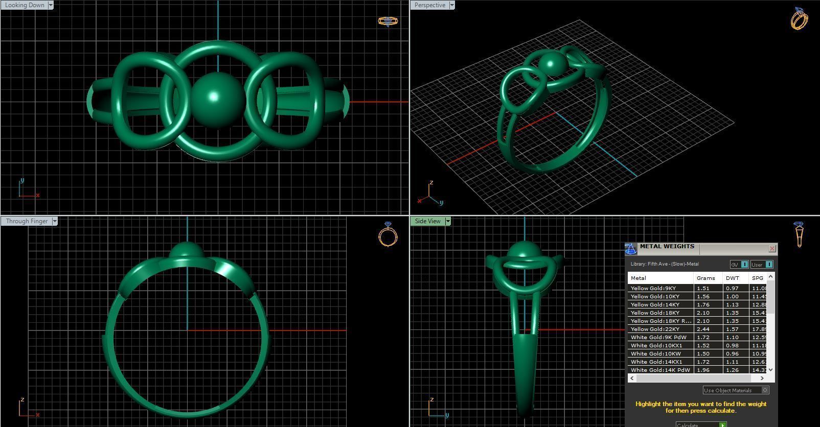 Rings ring 3D print model_5