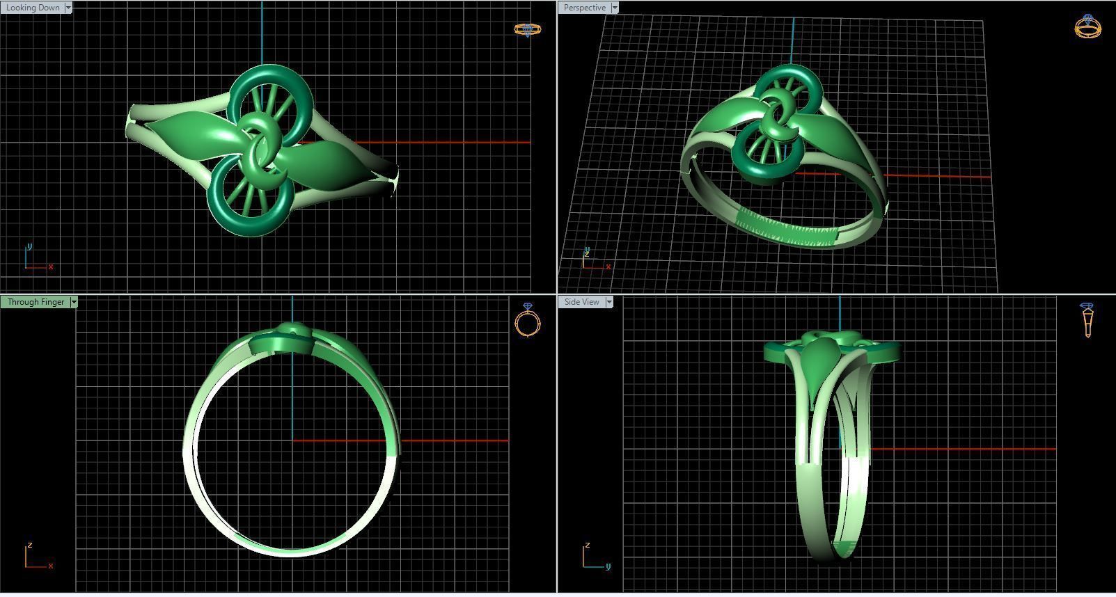 Rings ring 3D print model_11