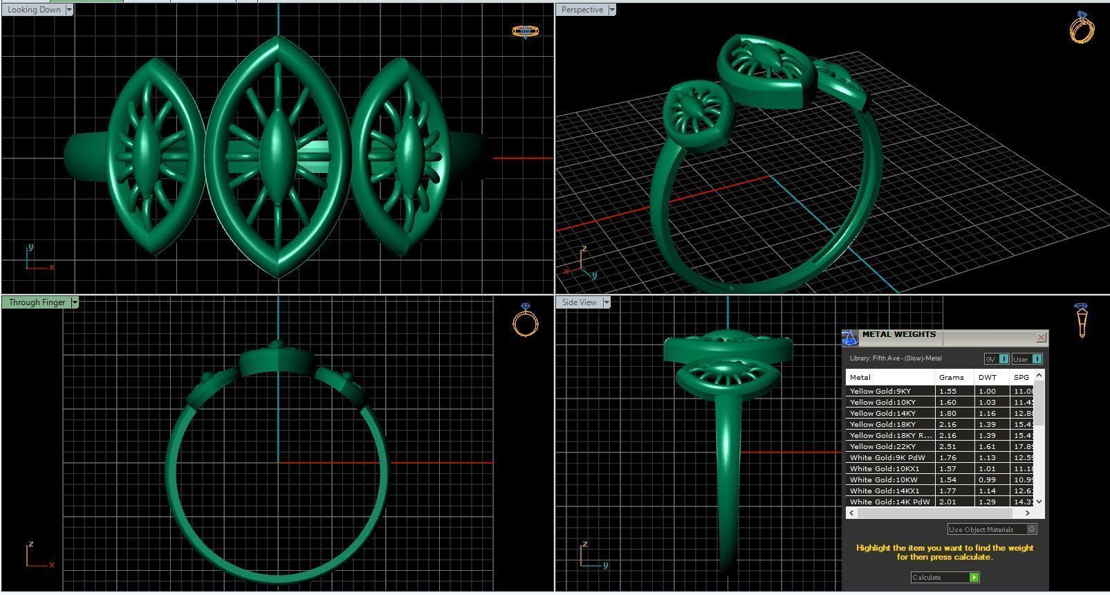 Rings ring 3D print model_23