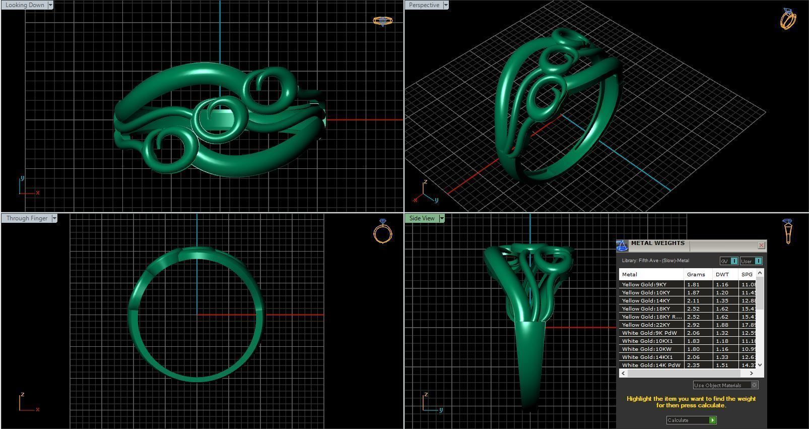 Rings ring 3D print model_19