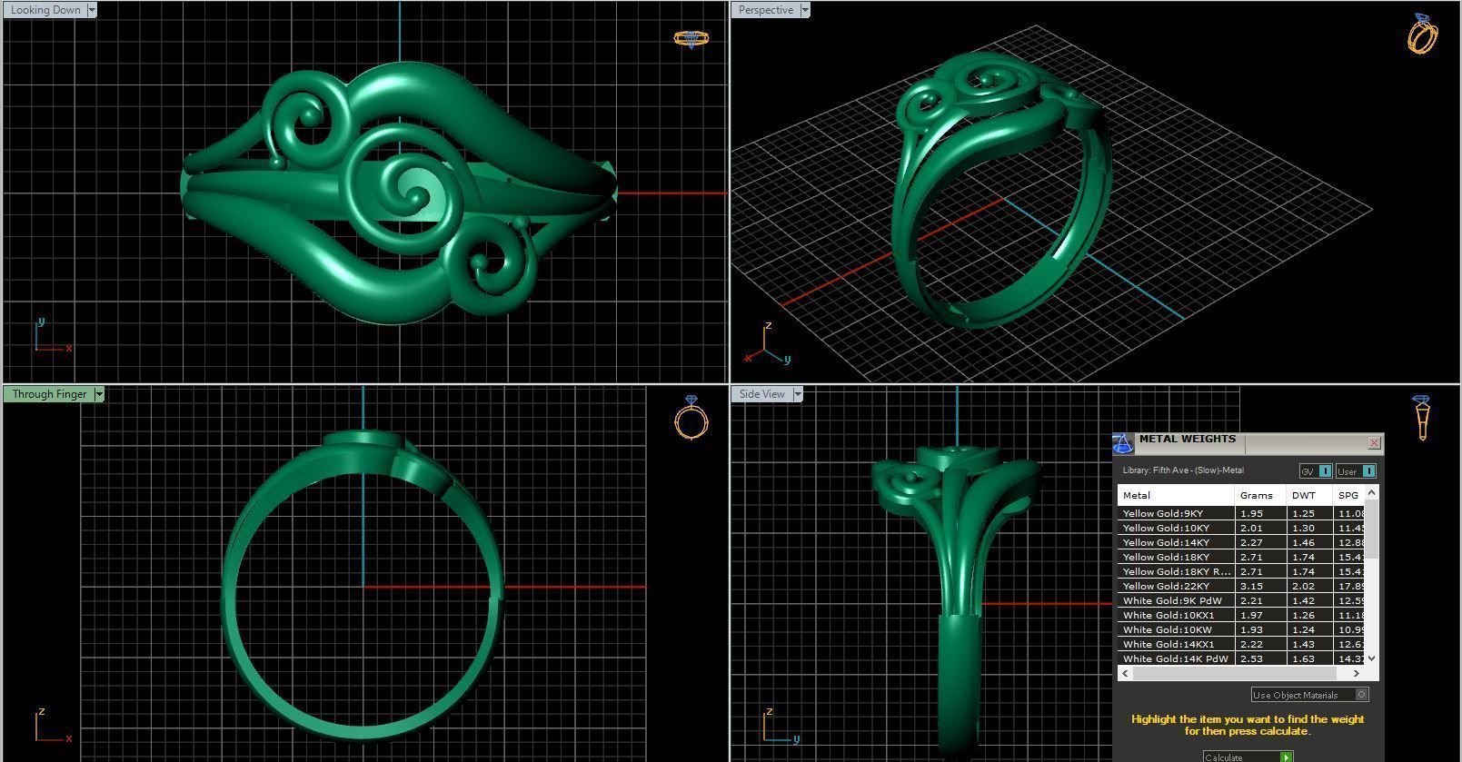 Rings ring 3D print model_13