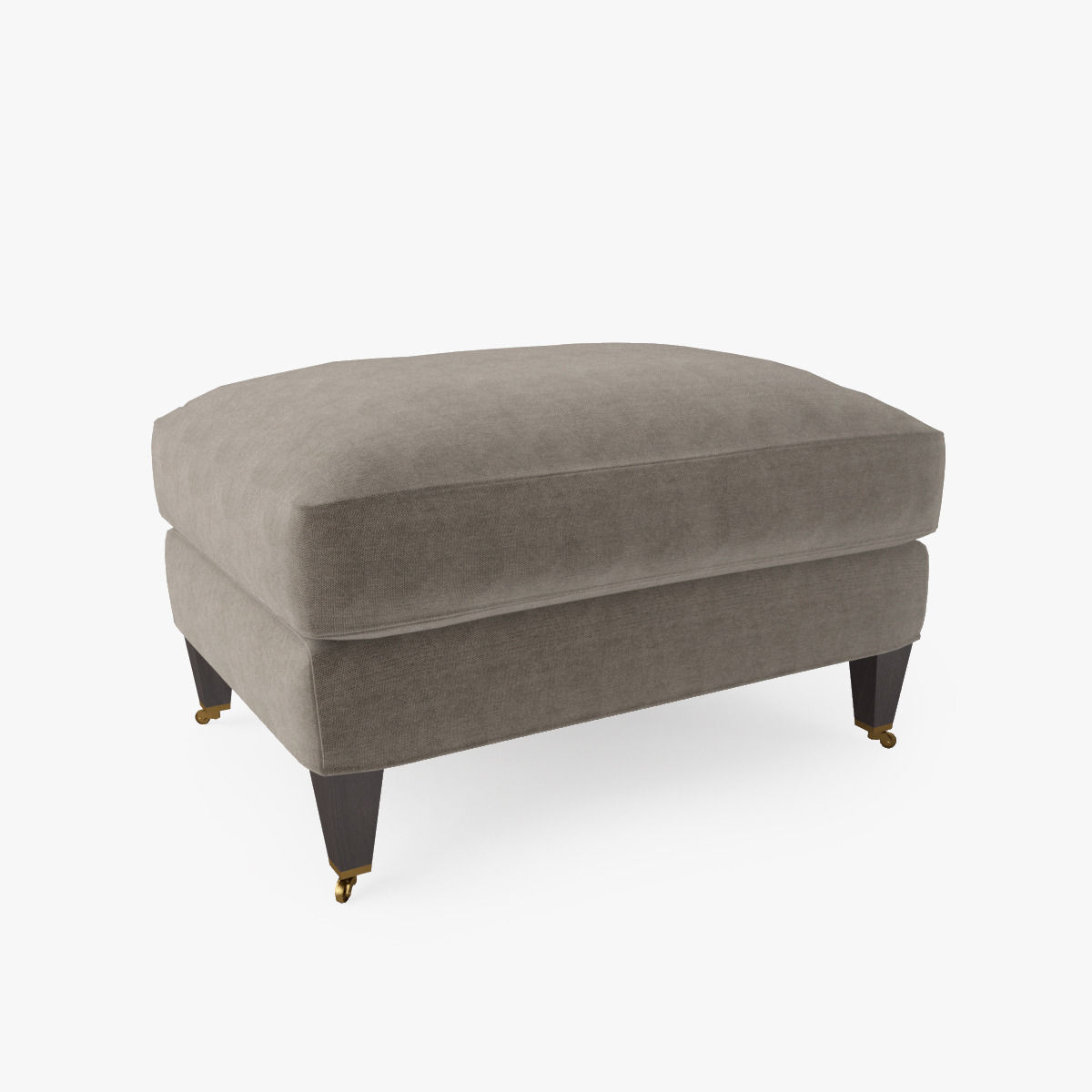 Crate and Barrel Essex Ottoman with Casters 3D model_2