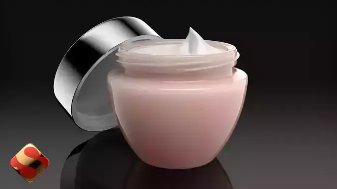 Creme Jar v002 3D model