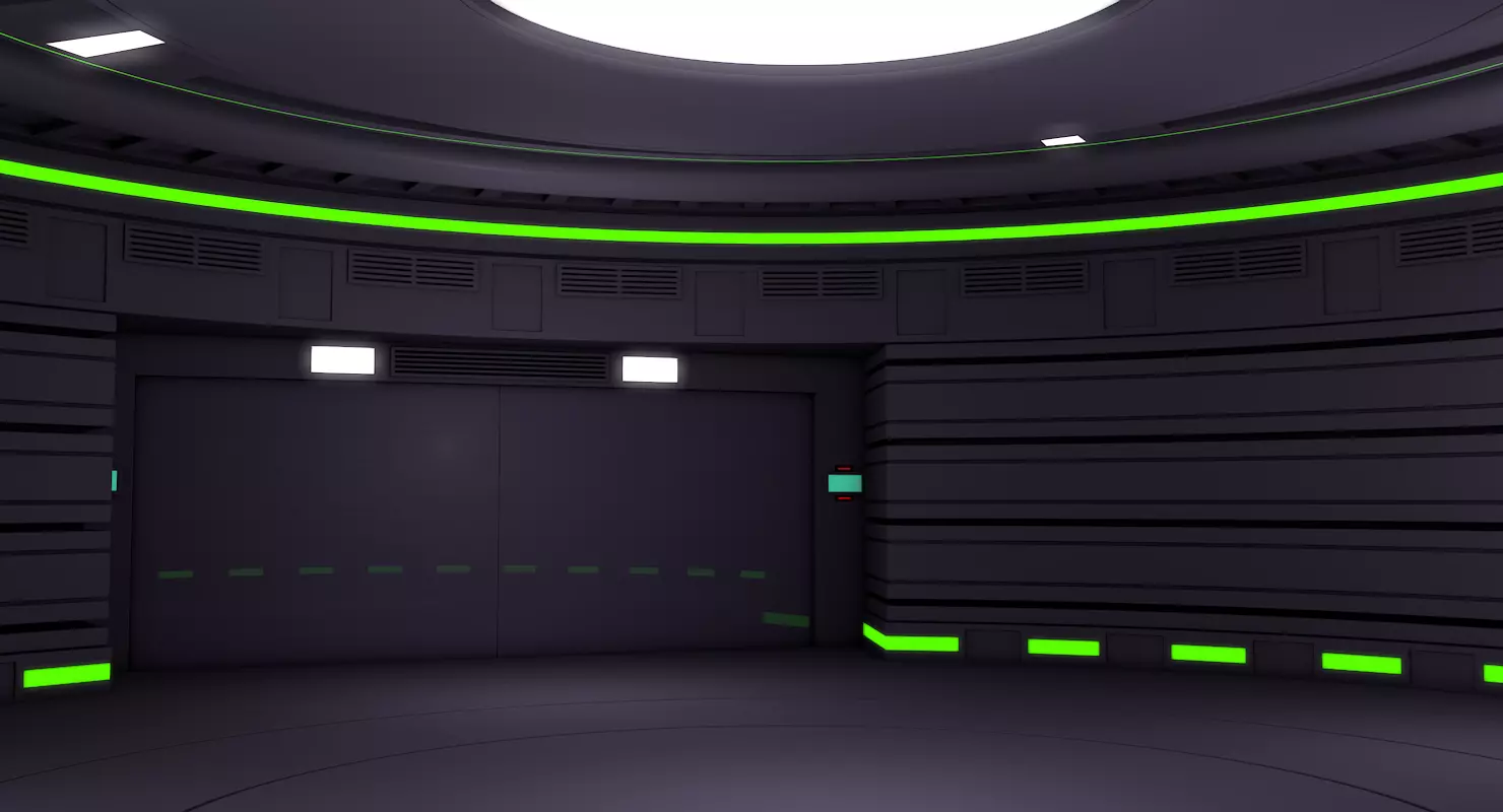 Sci Fi Room 3D model_0