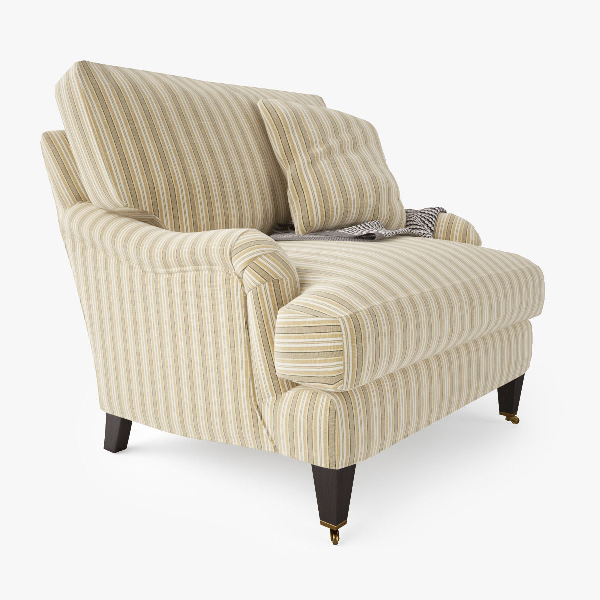 Crate and Barrel Essex Chair with Casters 3D model_3