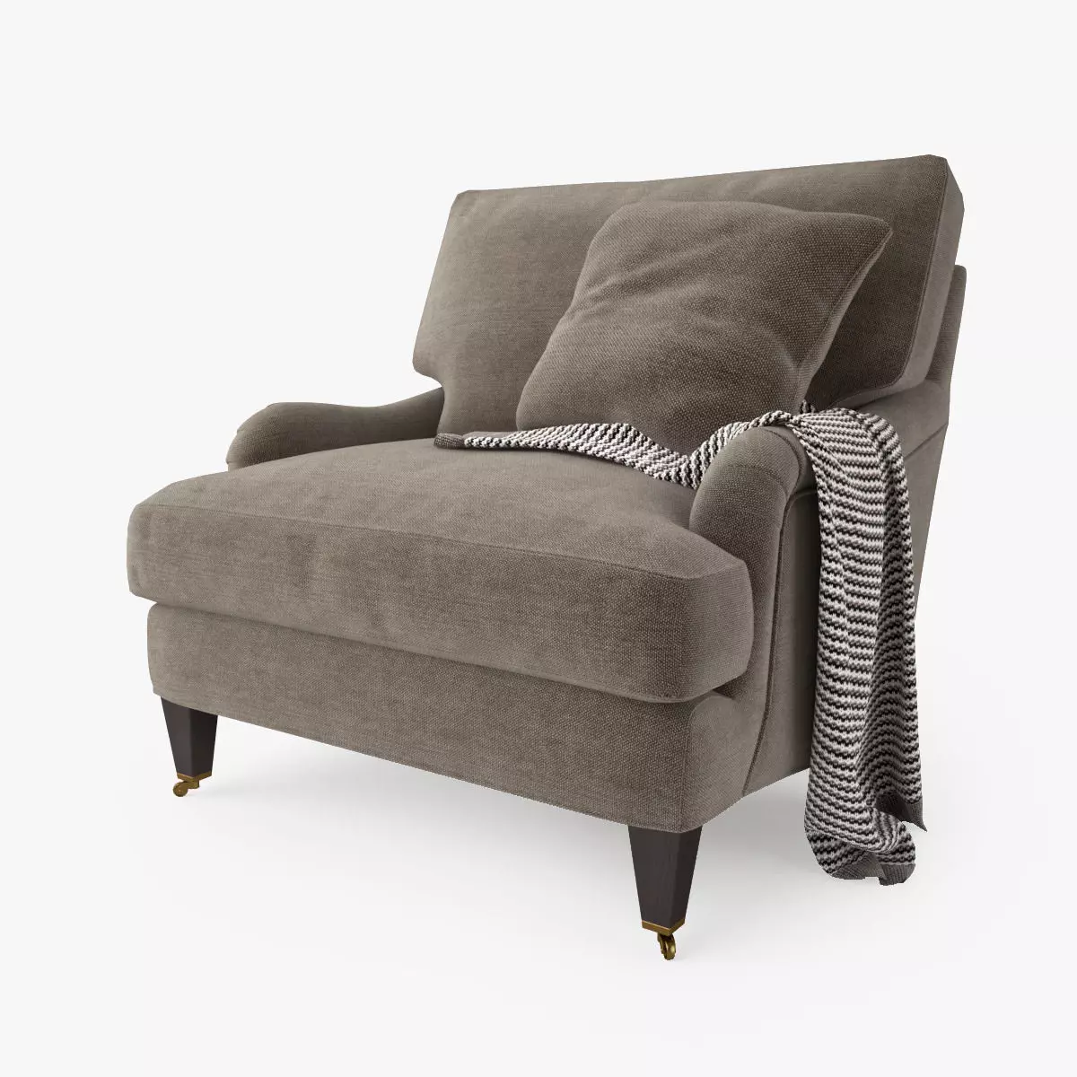 Crate and Barrel Essex Chair with Casters 3D model_0