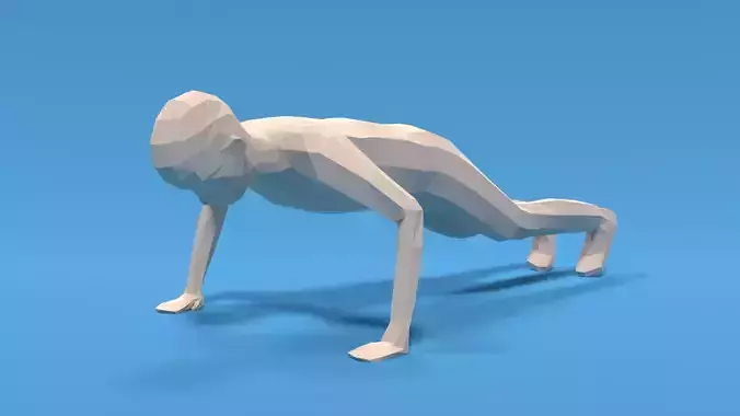 Low Poly Kid Push Up
