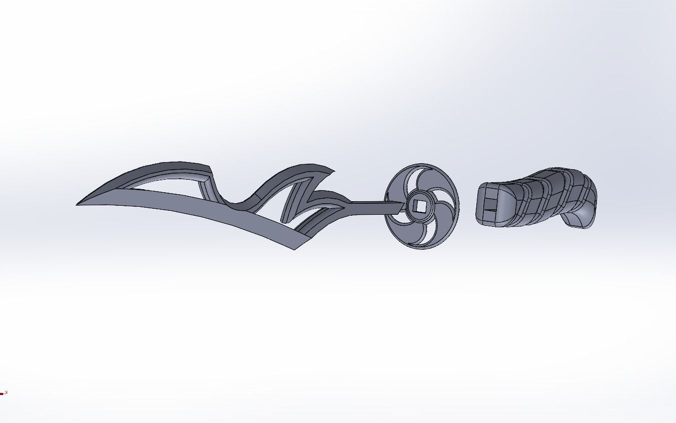 Sword weapon 3D model_7