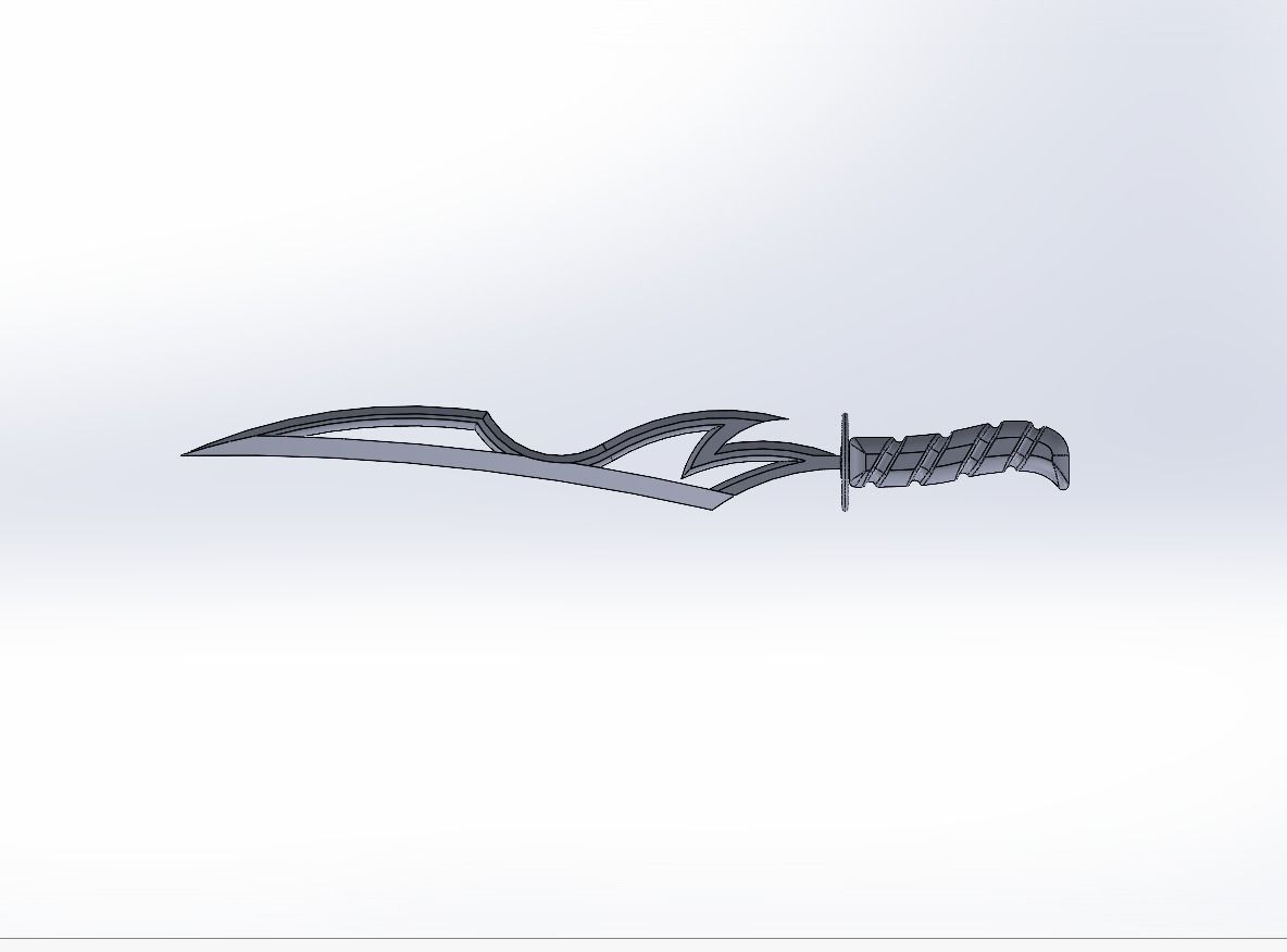Sword weapon 3D model_1