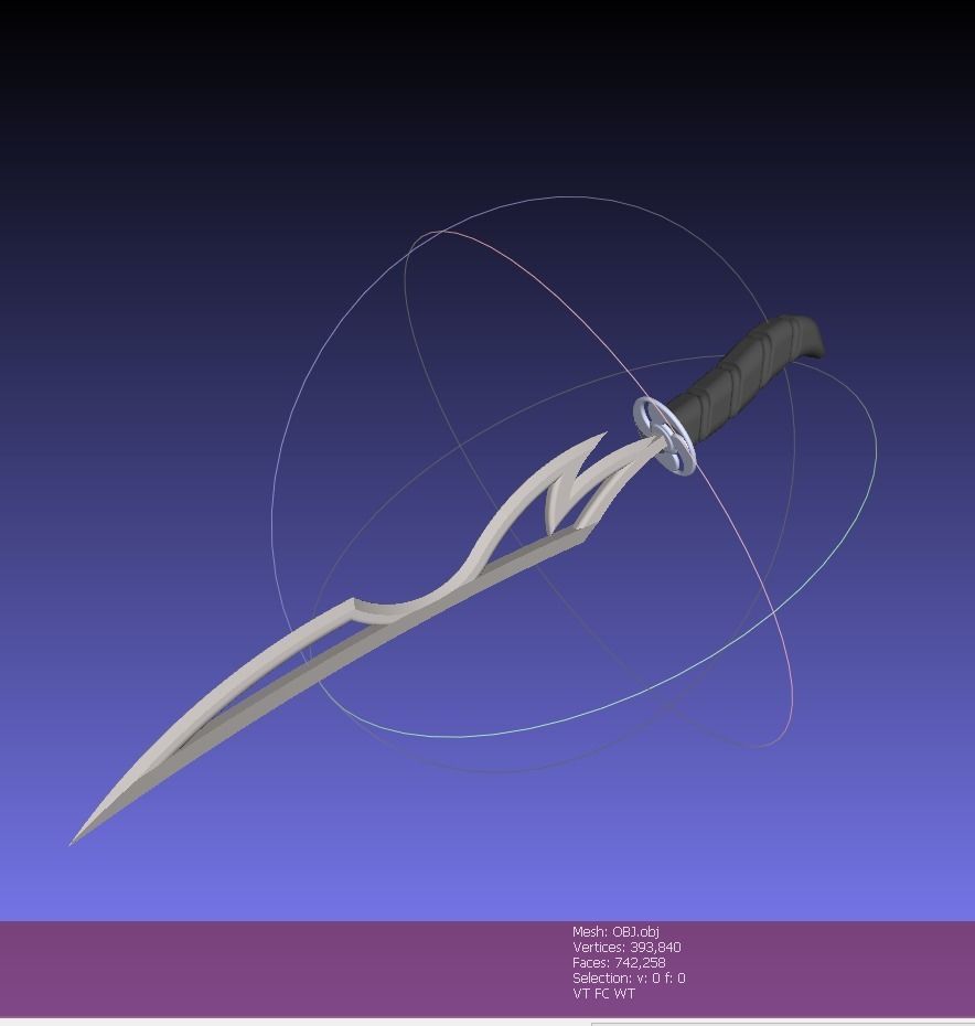 Sword weapon 3D model_9