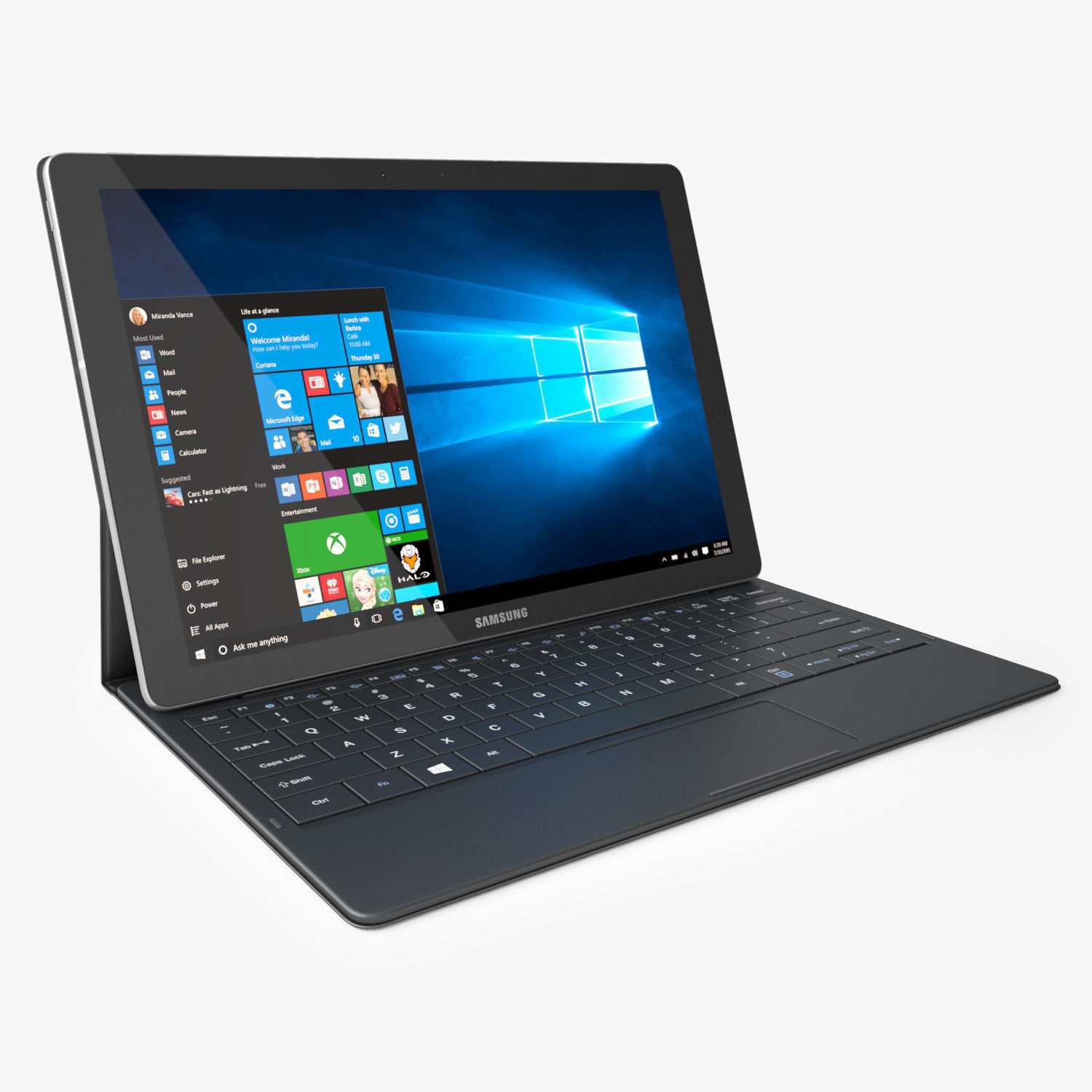 Samsung Galaxy TabPro S All Color with Keyboard 3D model_1