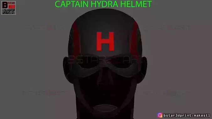 Captain Hydra Helmet - Marvel Comics - High Quality Model
