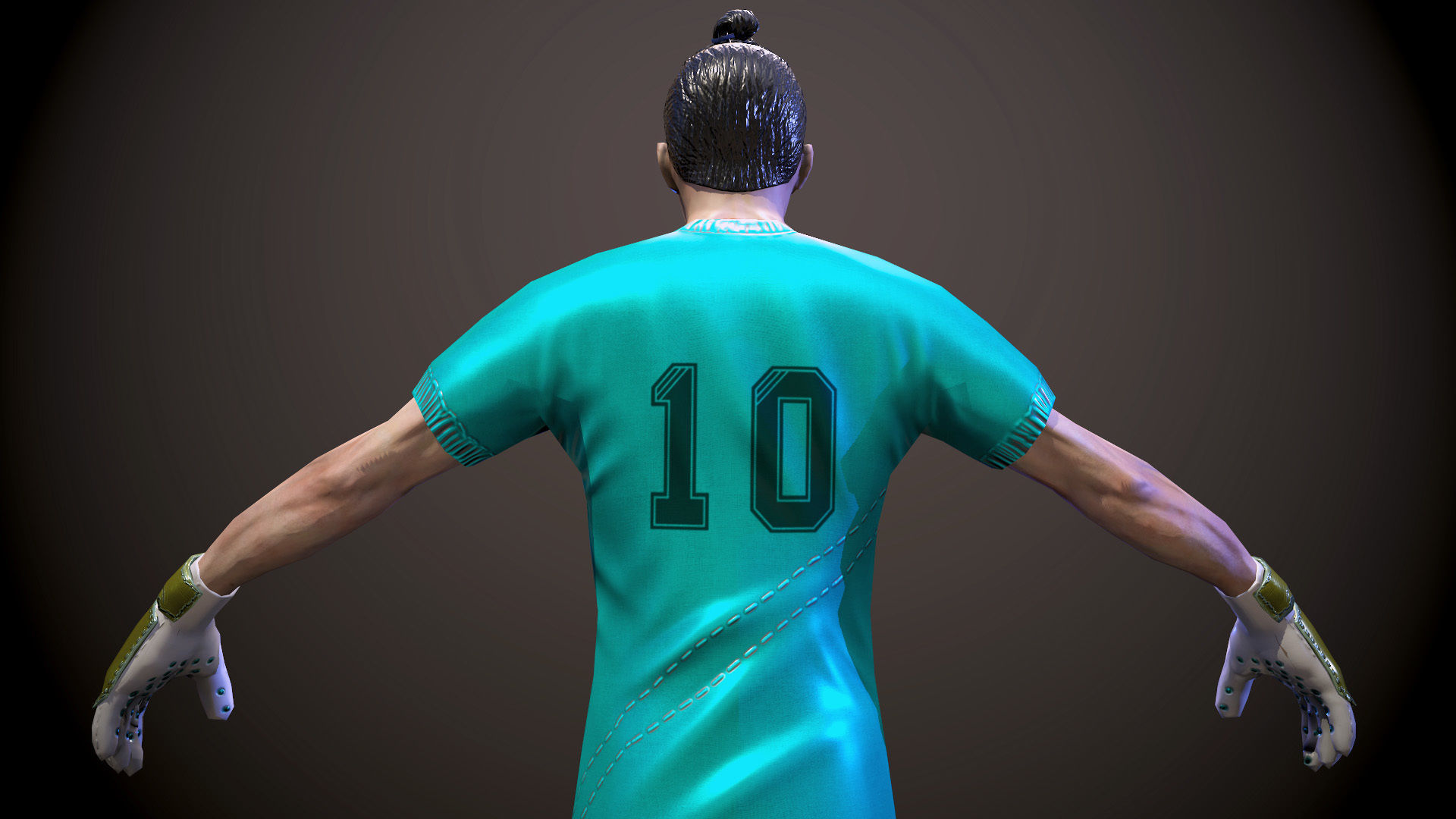 Low-poly model of the character Football Player Low-poly 3D model_7