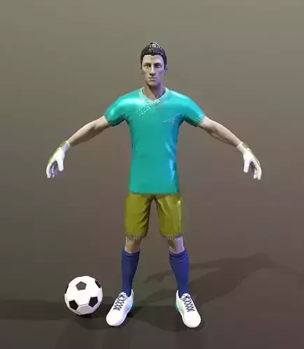 Low-poly model of the character Football Player Low-poly 3D model