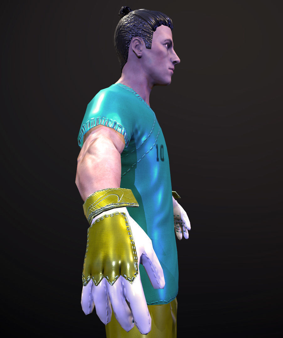 Low-poly model of the character Football Player Low-poly 3D model_8