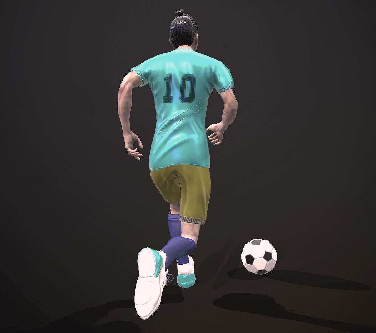 Low-poly model of the character Football Player Low-poly 3D model_2