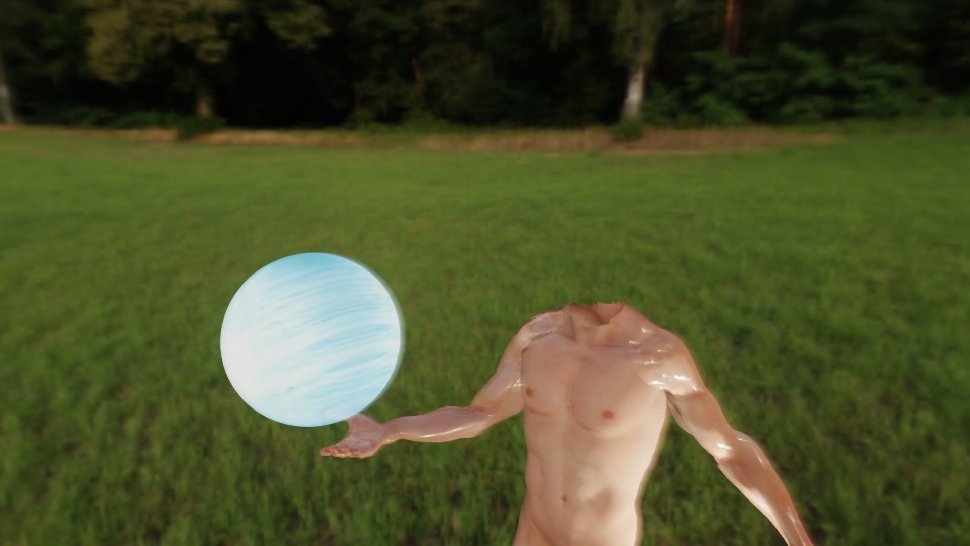 Rasengan animated with moving arm Low-poly 3D model_7