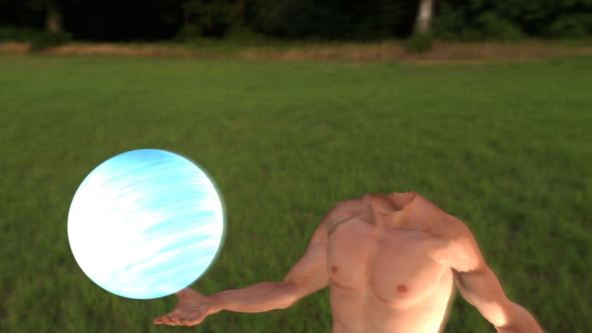 Rasengan animated with moving arm Low-poly 3D model_8