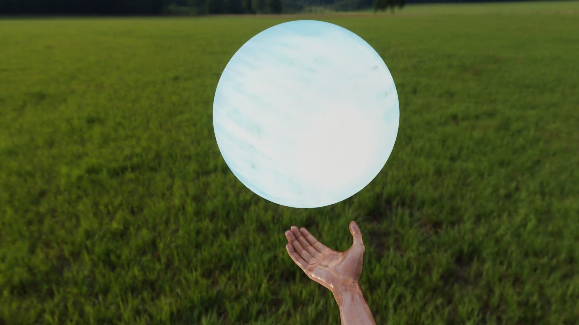 Rasengan animated with moving arm Low-poly 3D model_6