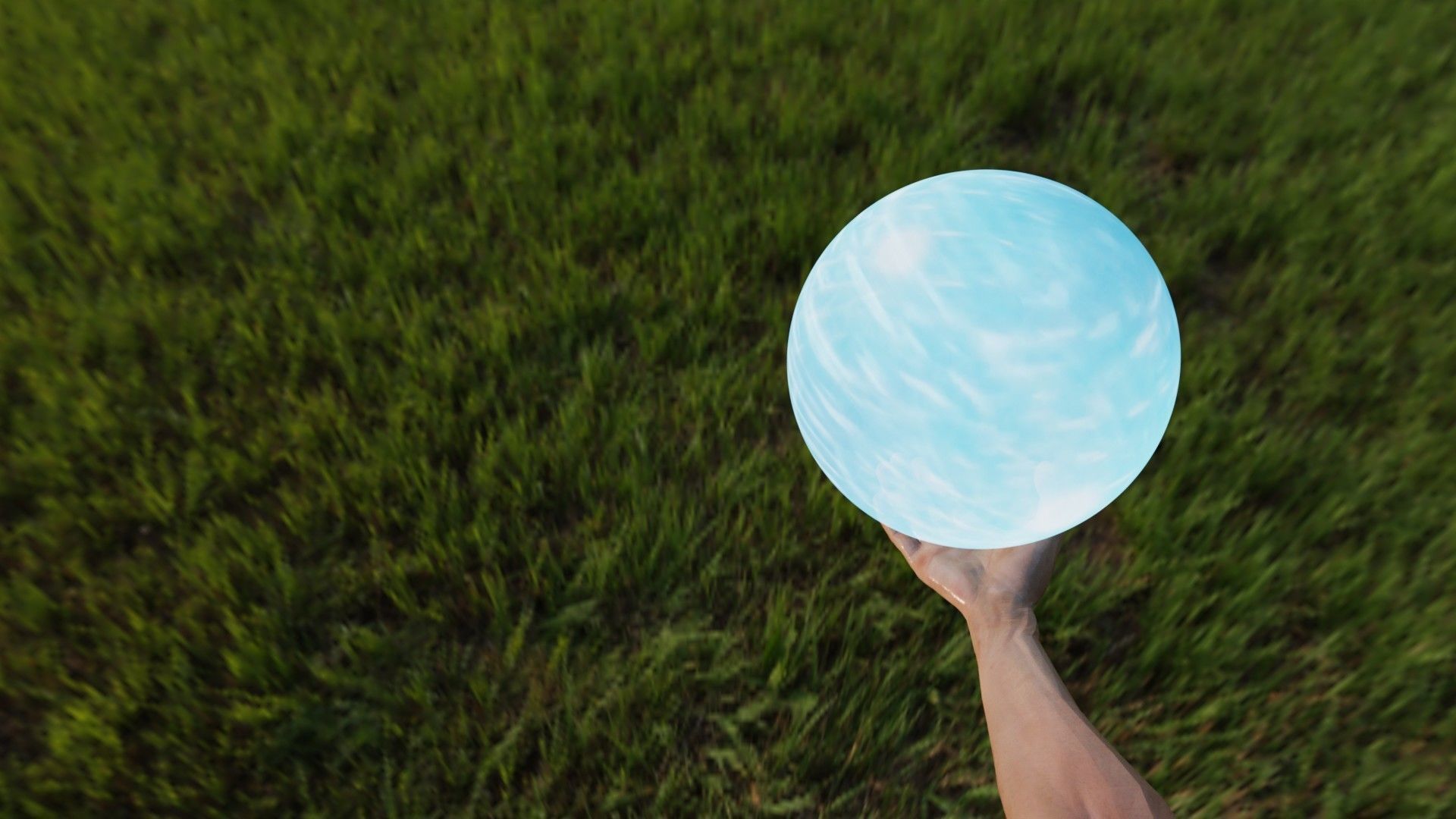 Rasengan animated with moving arm Low-poly 3D model_5