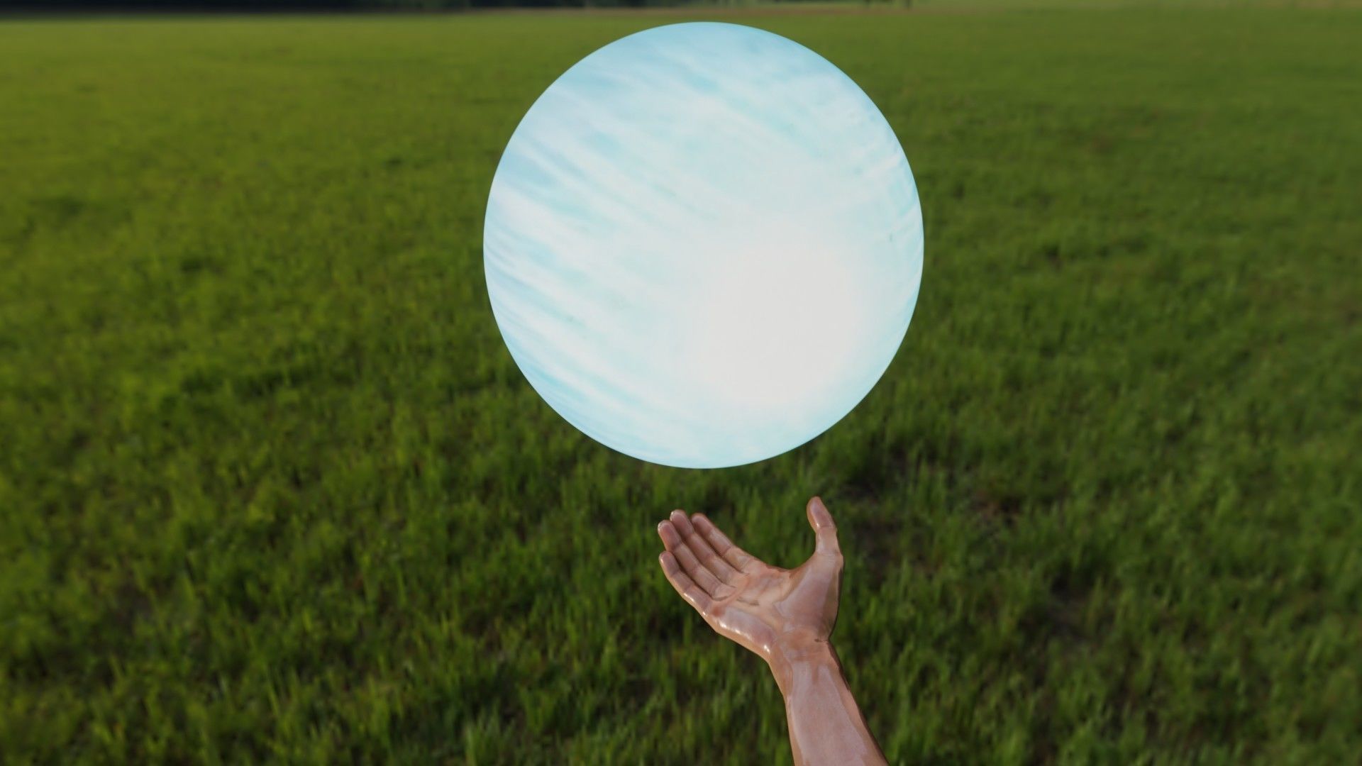 Rasengan animated with moving arm Low-poly 3D model_3