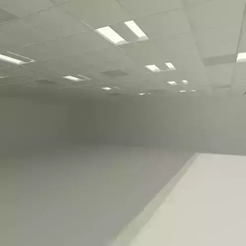 Detailed Modular Acoustic Ceiling with Lights