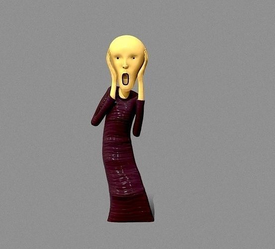 The Scream Skrik 3D model