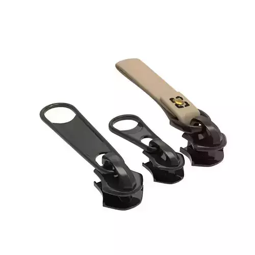 Zipper pair of tan straps