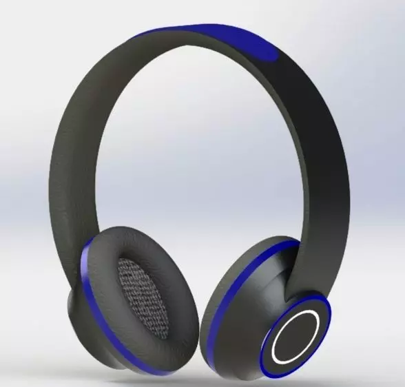 Wireless Headset Low-poly 3D model_0