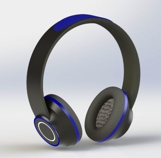 Wireless Headset Low-poly 3D model_1