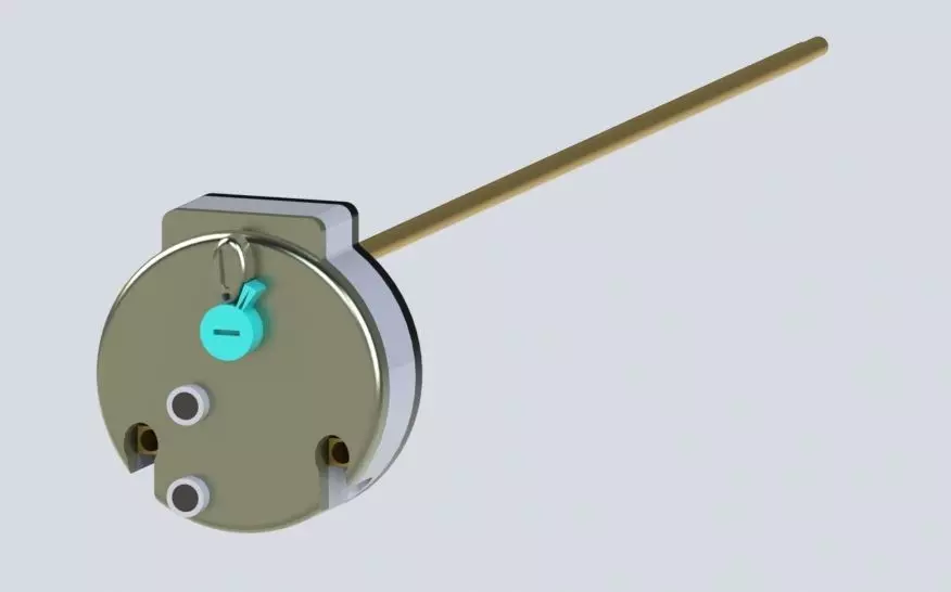THERMOSTAT 3 D MODEL clock mechanism with handle Low-poly 3D model_0