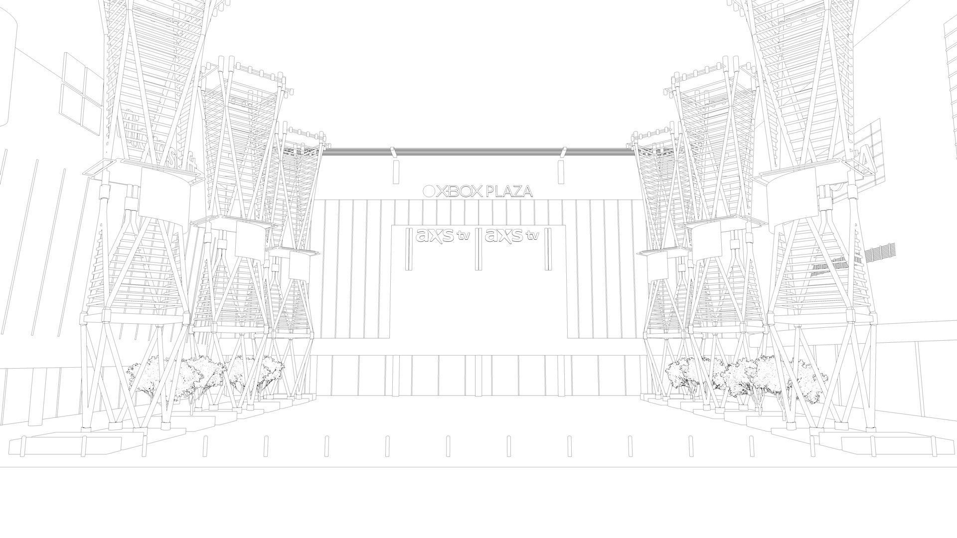 LA Live XBox Plaza 3D model_5