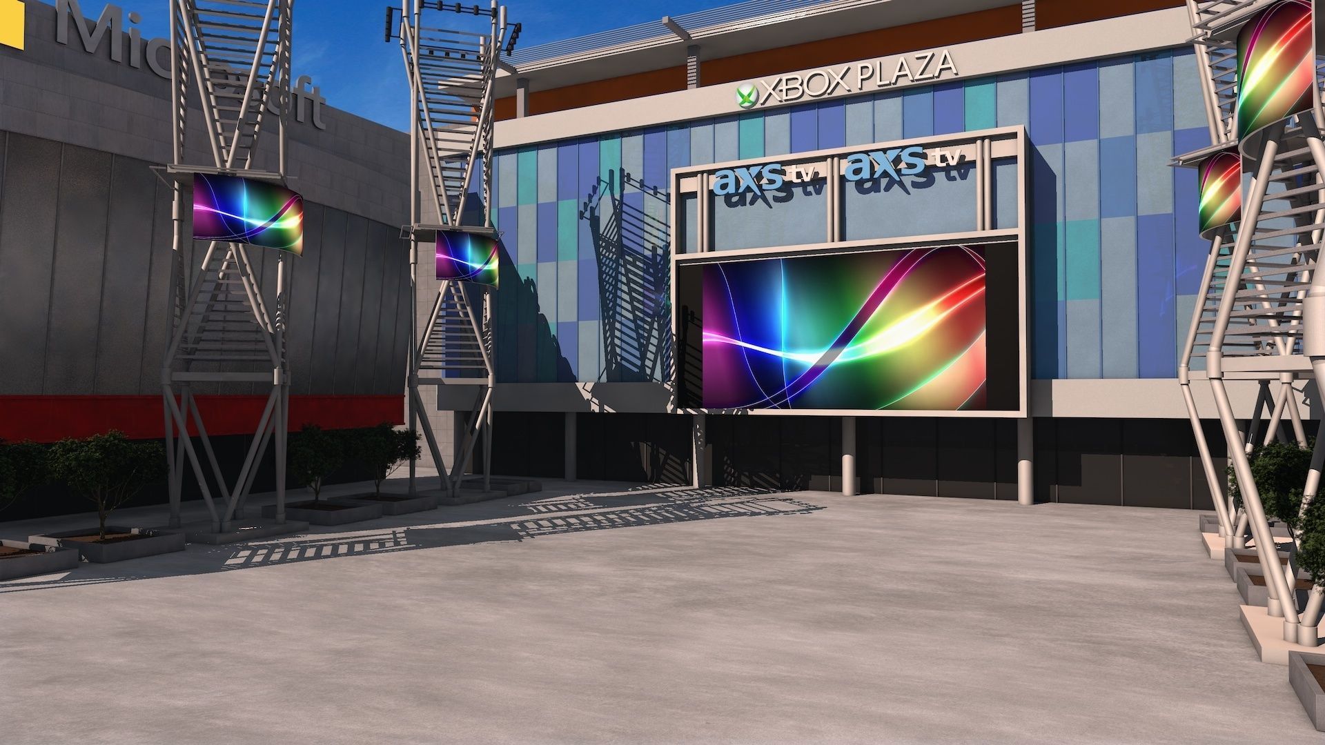 LA Live XBox Plaza 3D model_3