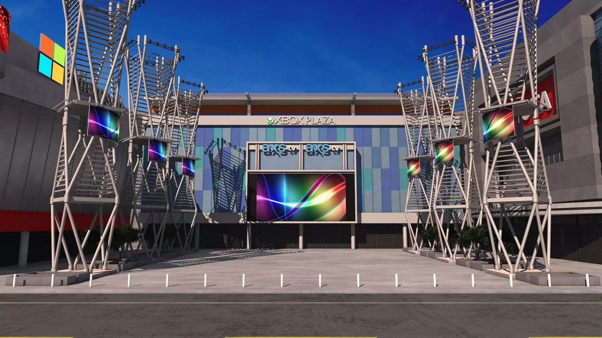 LA Live XBox Plaza 3D model_0