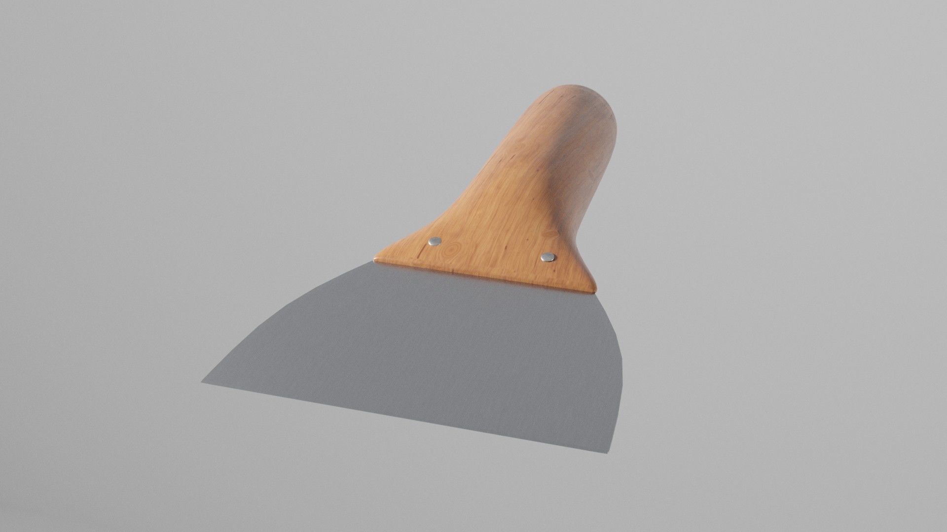 Spatula wooden cheese knife 3D model_2