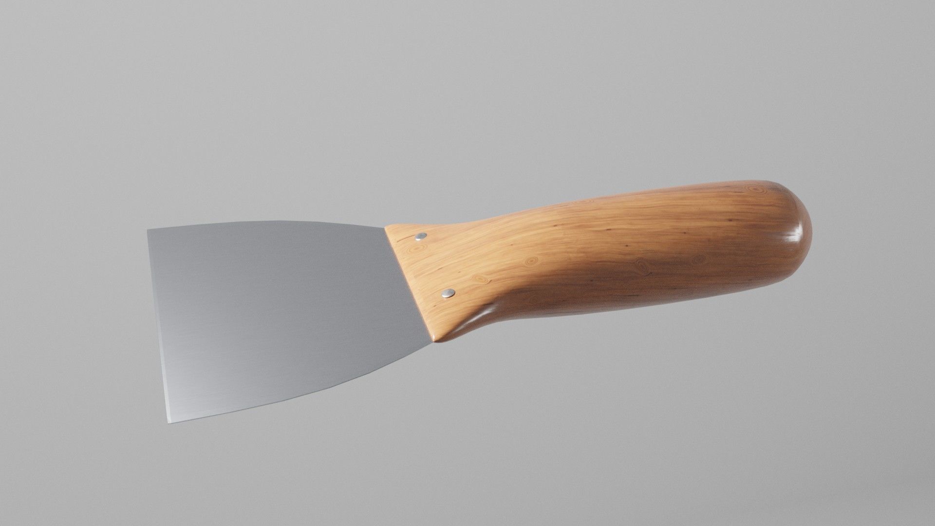 Spatula wooden cheese knife 3D model_1