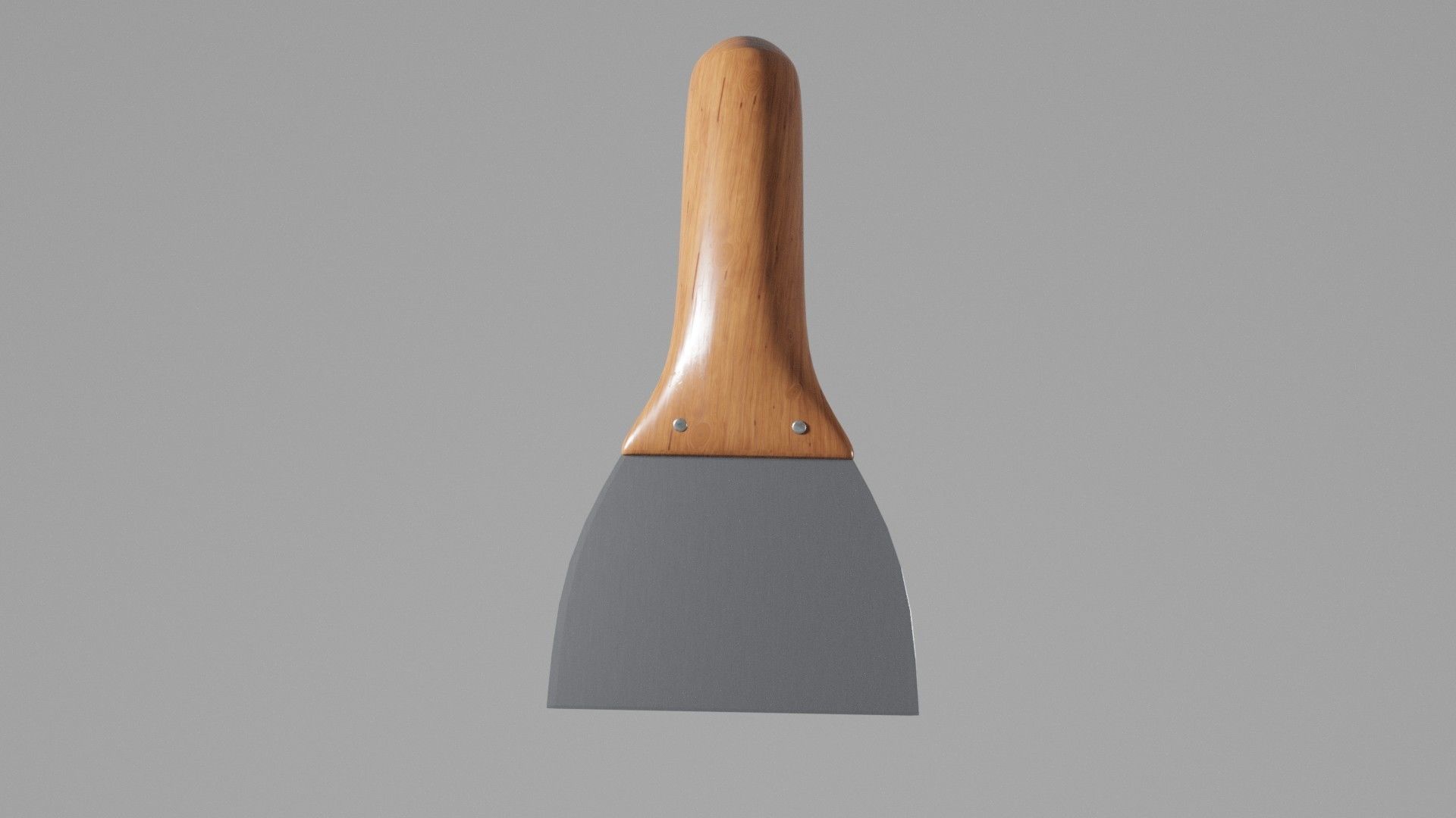 Spatula wooden cheese knife 3D model_3