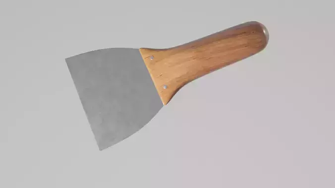 Spatula wooden cheese knife 3D model
