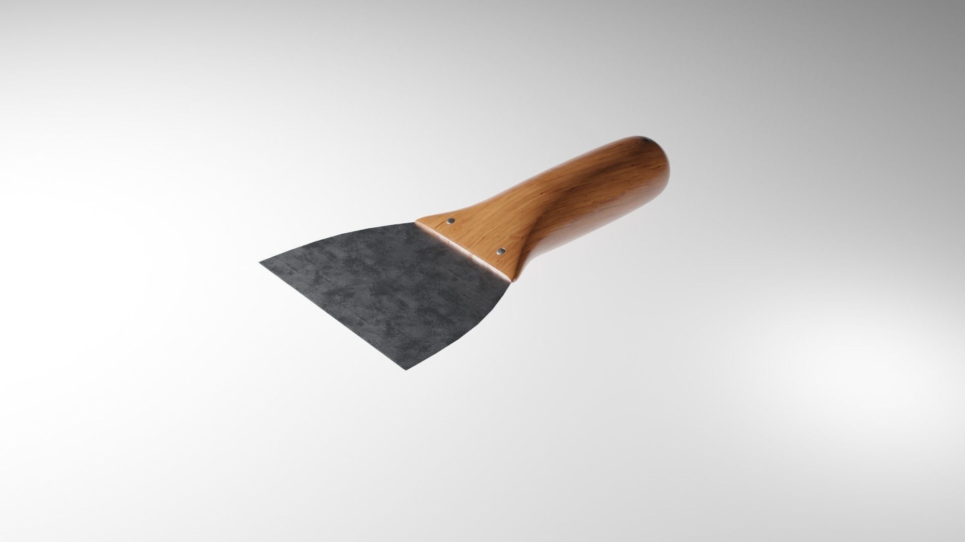Spatula wooden cheese knife 3D model_4