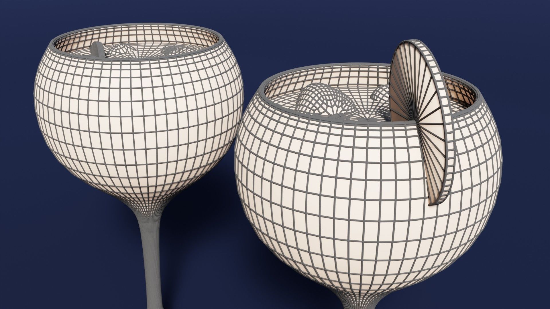 Drink Set - Cocktail Glasses 3D model_11