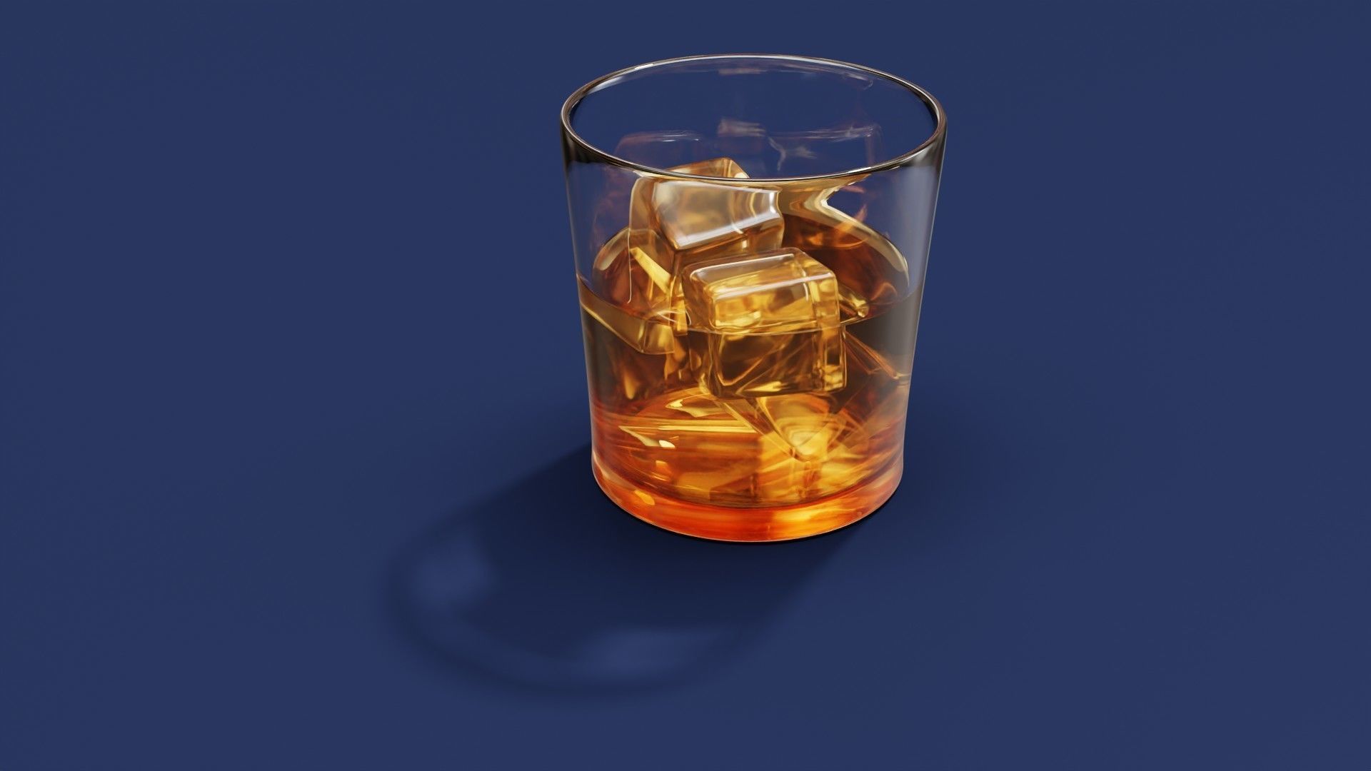 Drink Set - Coke and Whiskey Glasses 3D model_8