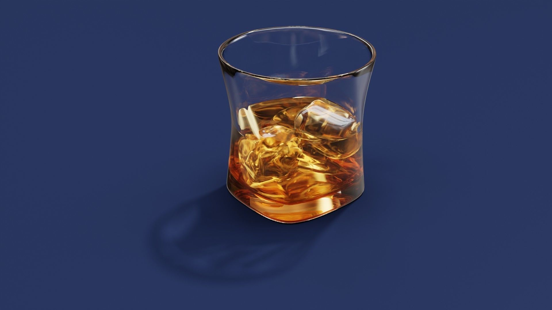 Drink Set - Coke and Whiskey Glasses 3D model_6