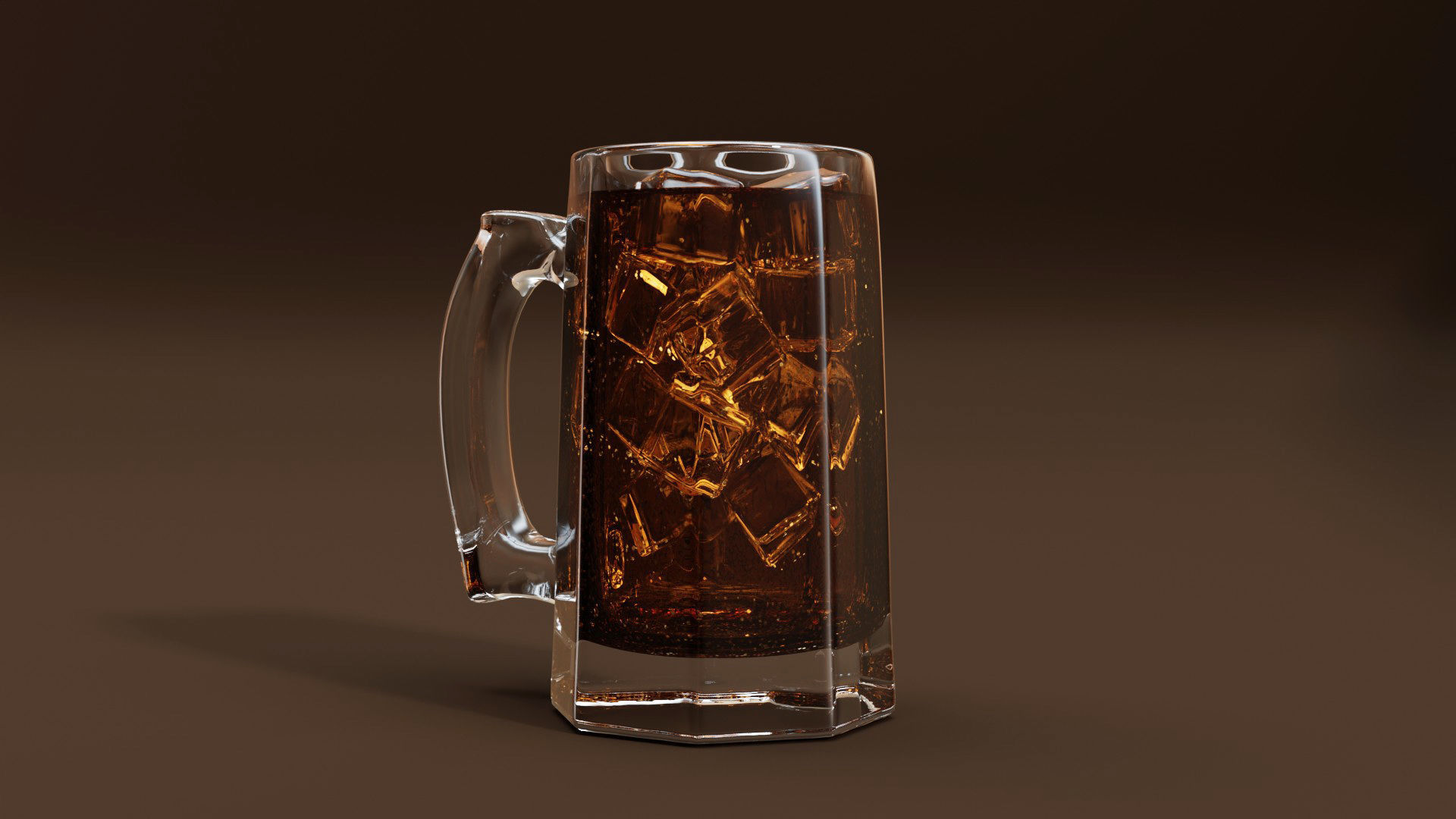 Drink Set - Coke and Whiskey Glasses 3D model_1