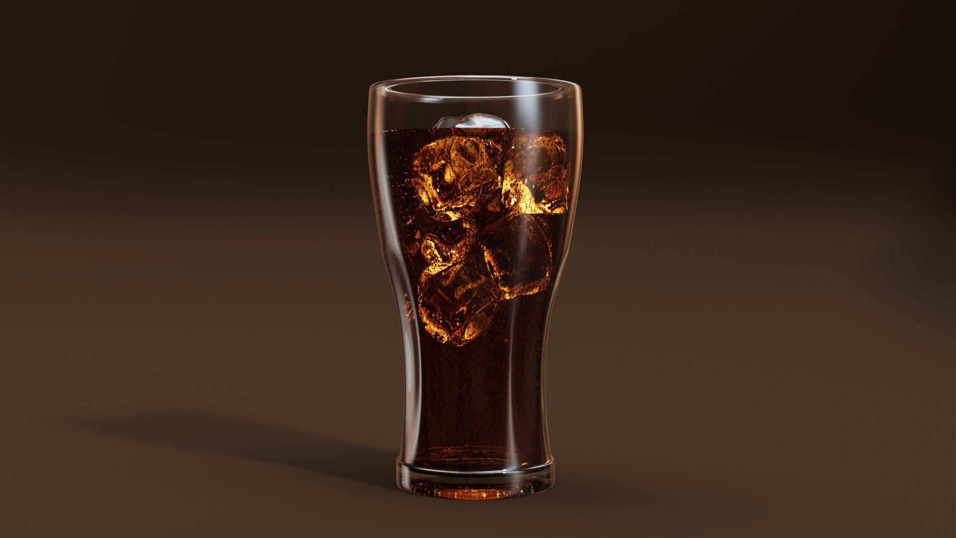 Drink Set - Coke and Whiskey Glasses 3D model_3