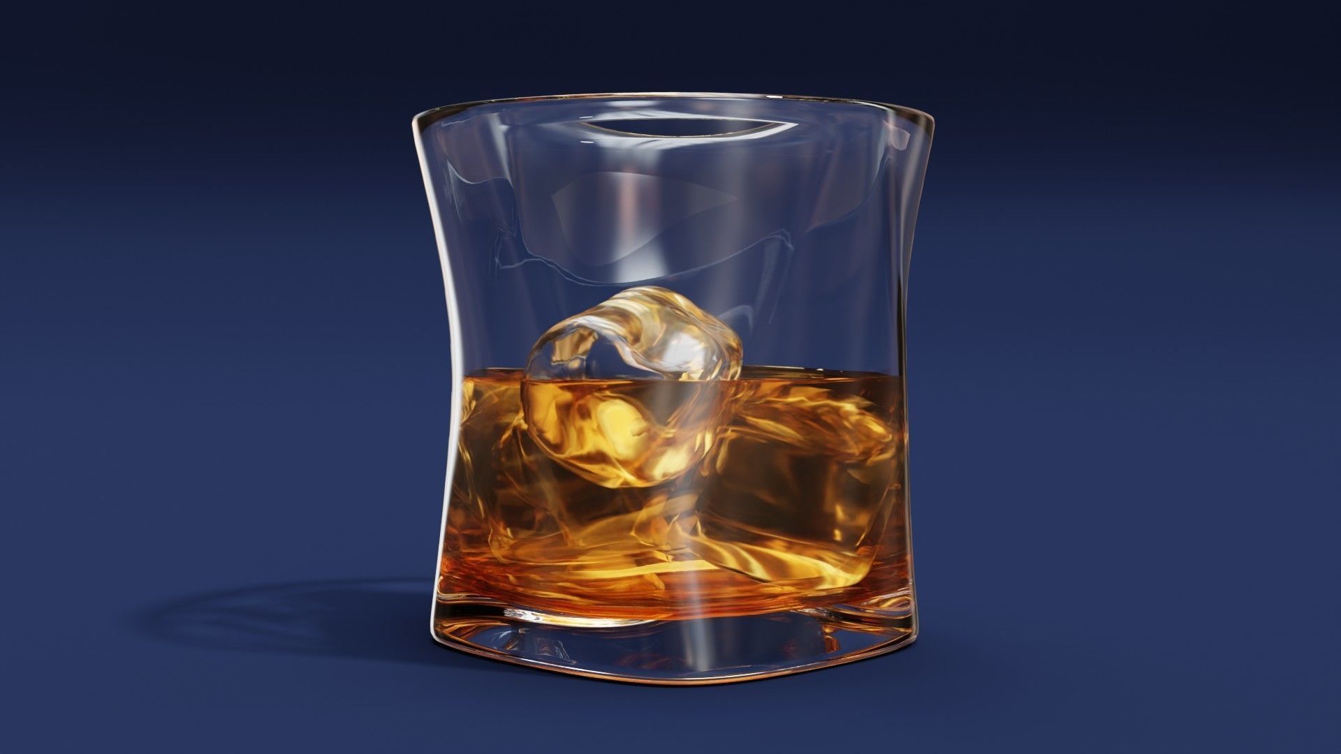 Drink Set - Coke and Whiskey Glasses 3D model_5